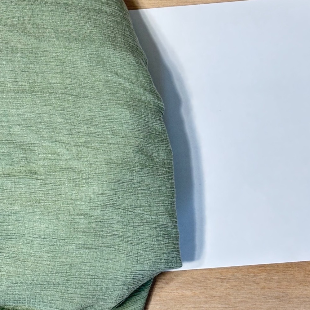Free People Sage Green Textured Surplice Wrap V-Neck High-Low Blouse Top - Picture 5 of 10